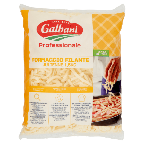 Galbani Professionale Formaggio Filante Julienne 1,5 Kg
