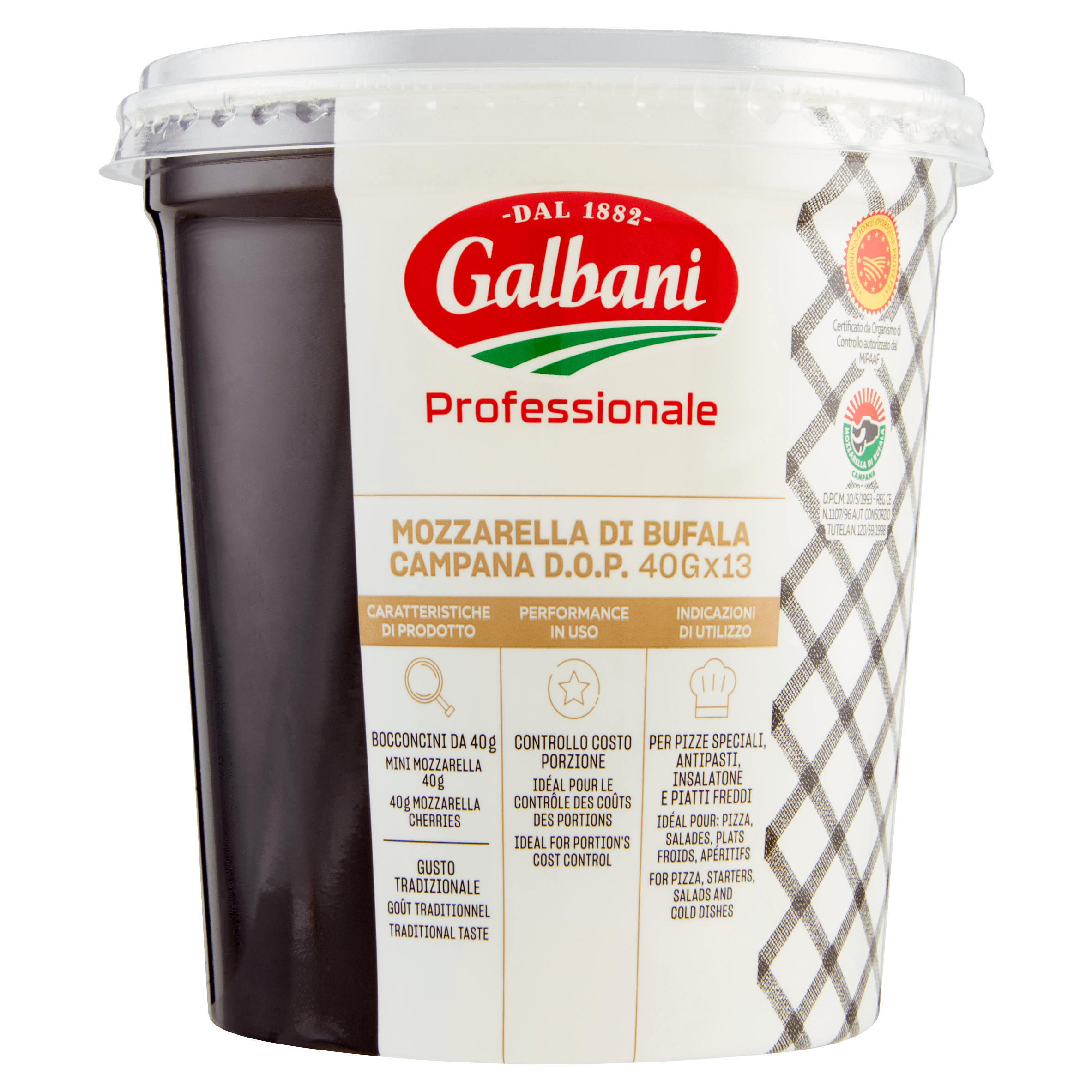 Galbani Professionale Mozzarella di Bufala Campana D.O.P. 13 x 40 g