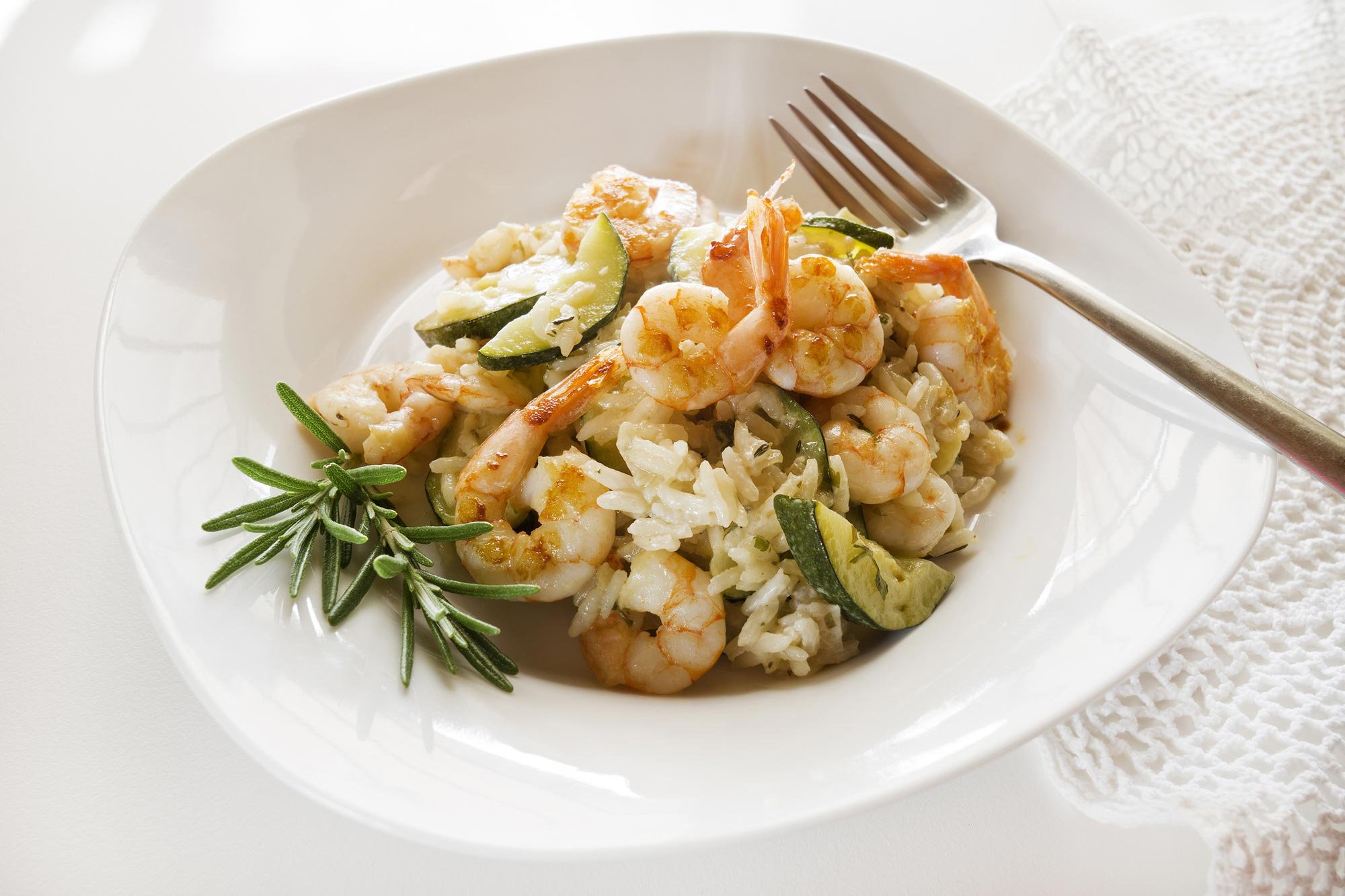 Risotto zucchine e gamberetti