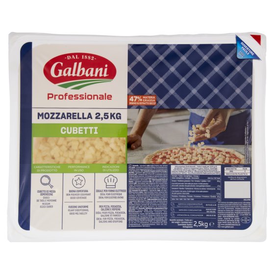 Galbani Professionale Mozzarella Cubetti 2,5 kg