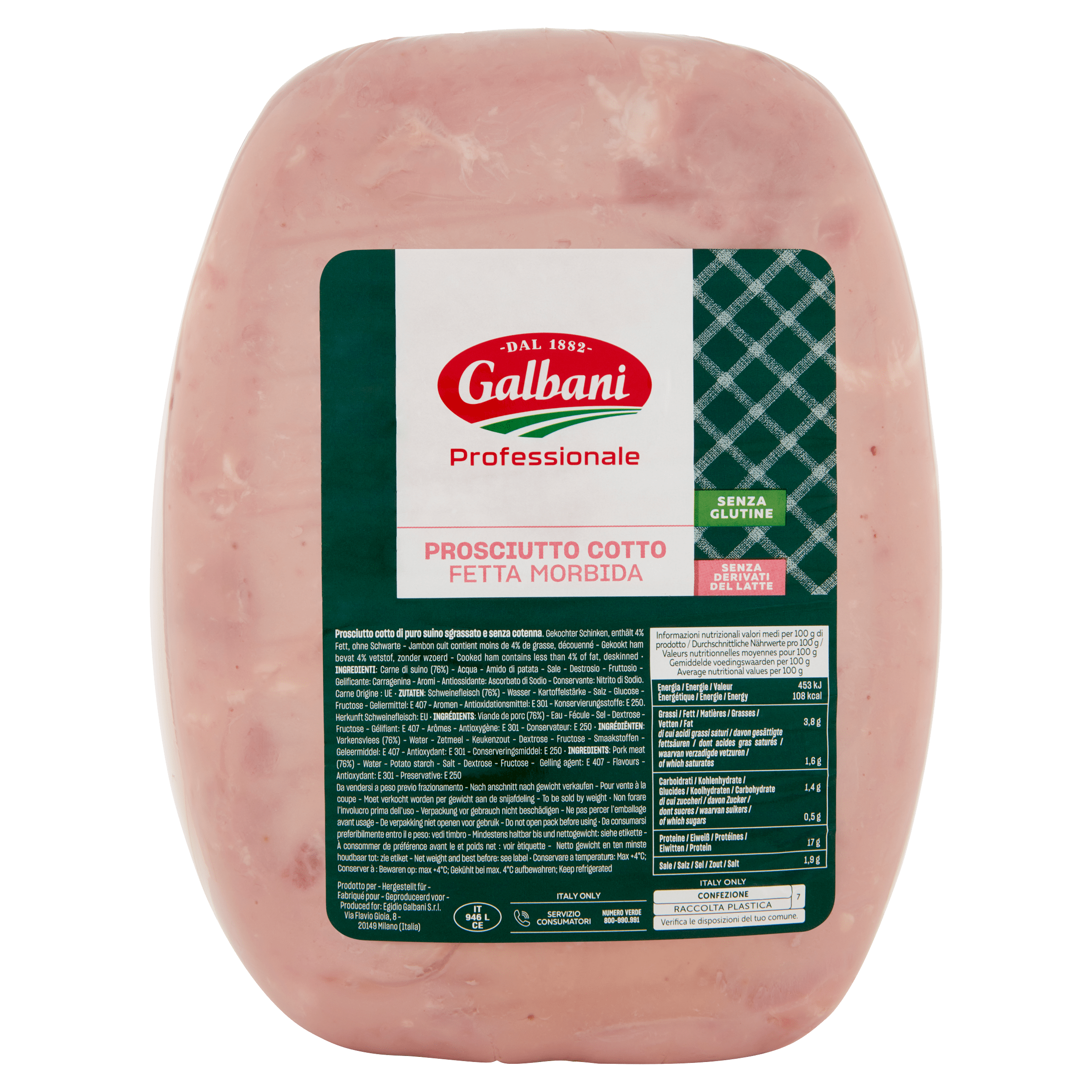 Galbani Professionale Prosciutto Cotto Fetta Morbida